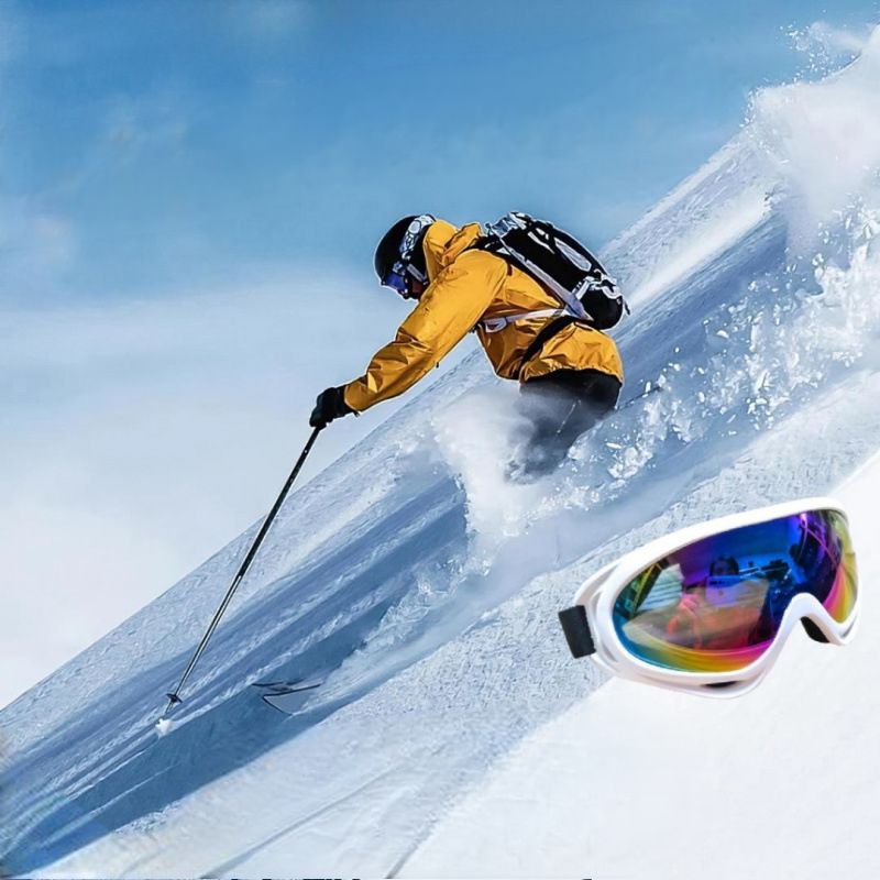 Occhiali protettivi professionali per uomo e donna, compatibili con lenti graduate, set di attrezzatura da sci per adulti, doppio strato_voghion.com