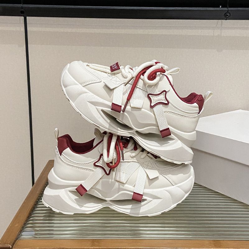 Ins Koreanische Version Neue Dicken Sohlen Höhe Zunehmende Papa Für Frauen 202 Frühling Student Sport Läuft Casual Schuhe_voghion.com
