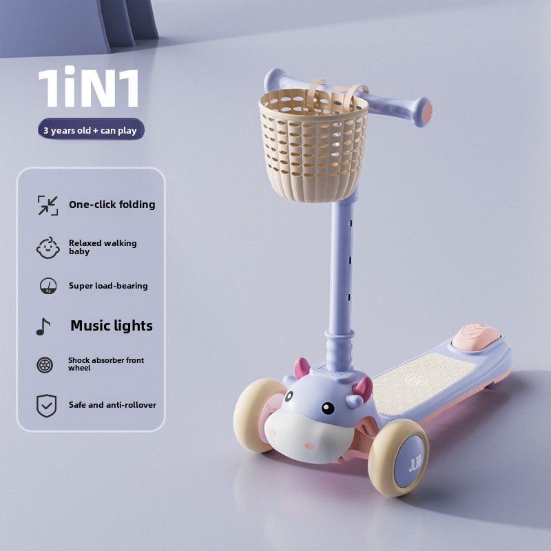 Σκούτερ Αγόρι και Κορίτσι Μωρό αυτοκίνητο Yo-yo 1-3 ετών Παιχνίδι έξι σε ένα_voghion.com