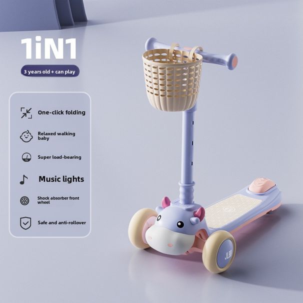 Σκούτερ Αγόρι και Κορίτσι Μωρό αυτοκίνητο Yo-yo 1-3 ετών Παιχνίδι έξι σε ένα_voghion.com