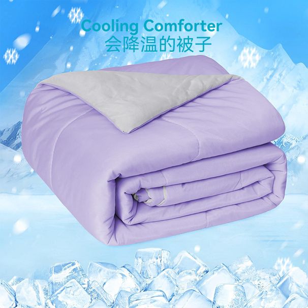 Trapunta estiva fresca, setosa, super fredda, con aria condizionata, trapunta in fibra confortevole e delicata sulla pelle_voghion.com