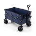 Folding Utility Garden Cart With Wide Wheels And Adjustable Handle_voghion.com