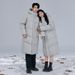 Unisex 700FP White Duck Down Long Parka – Couple’s Winter Coat For Performing Urban Commuters (Windproof, Glacier Grey/Black, S-5XL)_voghion.com