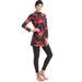Muslim Swimwear Print Ladies Conservative Swimwear Women Beach Swimwear_voghion.com
