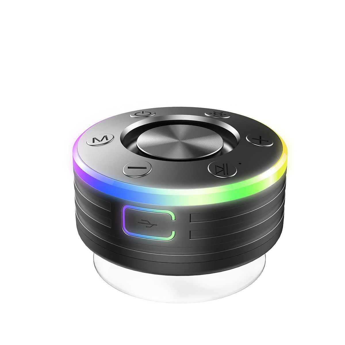 7-level waterproof bathroom bluetooth speaker dustproof and shockproof mini wireless speaker built-in FM radio_voghion.com
