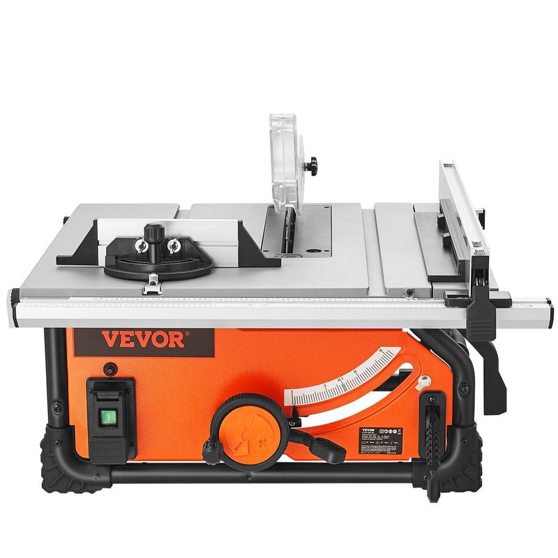 VEVOR 10" Table Saw Electric Cutting Machine 4500RPM 25-in Rip Capacity Woodwork_voghion.com
