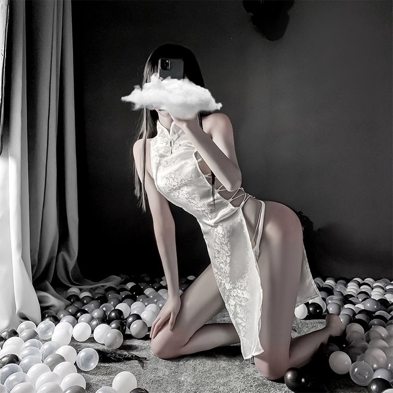 Sexy Qipao High Split Bandage Erotic Lingerie Adjustable Size Cheongsam Role Play Sex Play Lingerie For Sex Porn Long_voghion.com