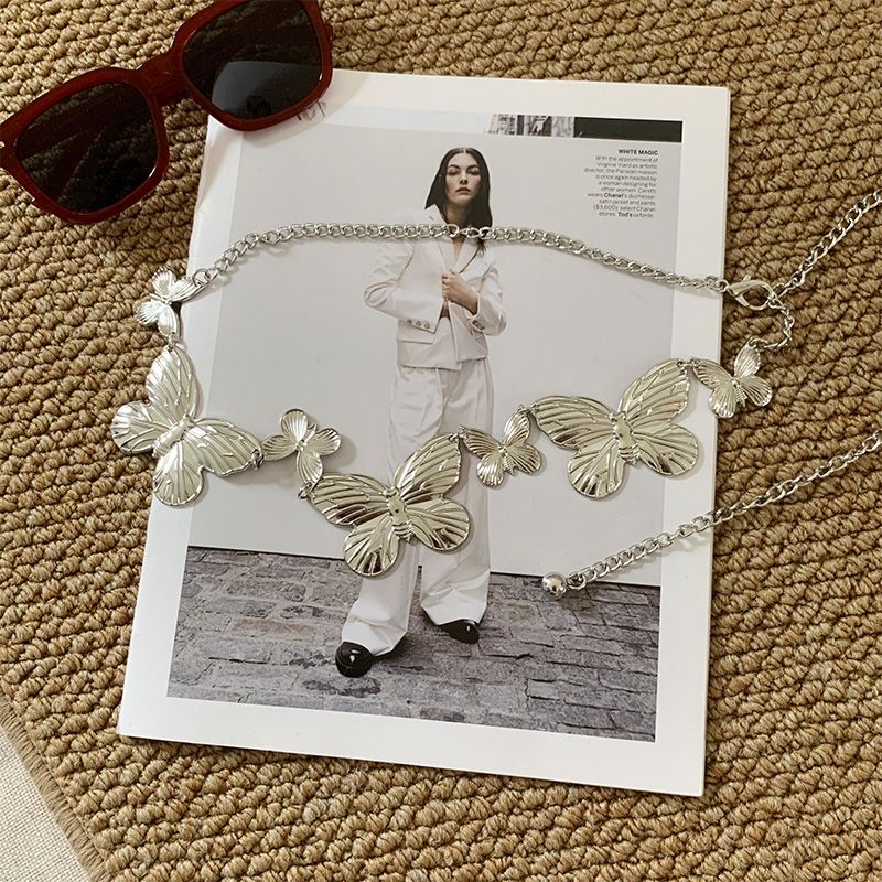 Retro Silber Metall Taille Kette frauen Gürtel Mit Rock Taille Kette Taille Dekoration_voghion.com