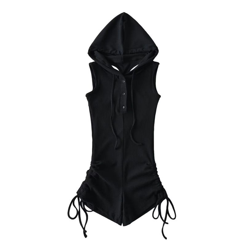 Frauen Kleidung heißer mädchen rückenfreies mit kapuze kordelzug overall neue herbst und winter hohe taille schlank sexy eng_voghion.com