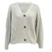 Vêtements pour femmes automne et hiver nouveau cardigan couleur unie bouton col en V pull tricoté pull ample_voghion.com
