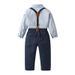 Kleiner Jungenanzug Zweiteiliges Set Jungen Outfit Baby Frühling und Herbst Kleidung Kinderbekleidung_voghion.com