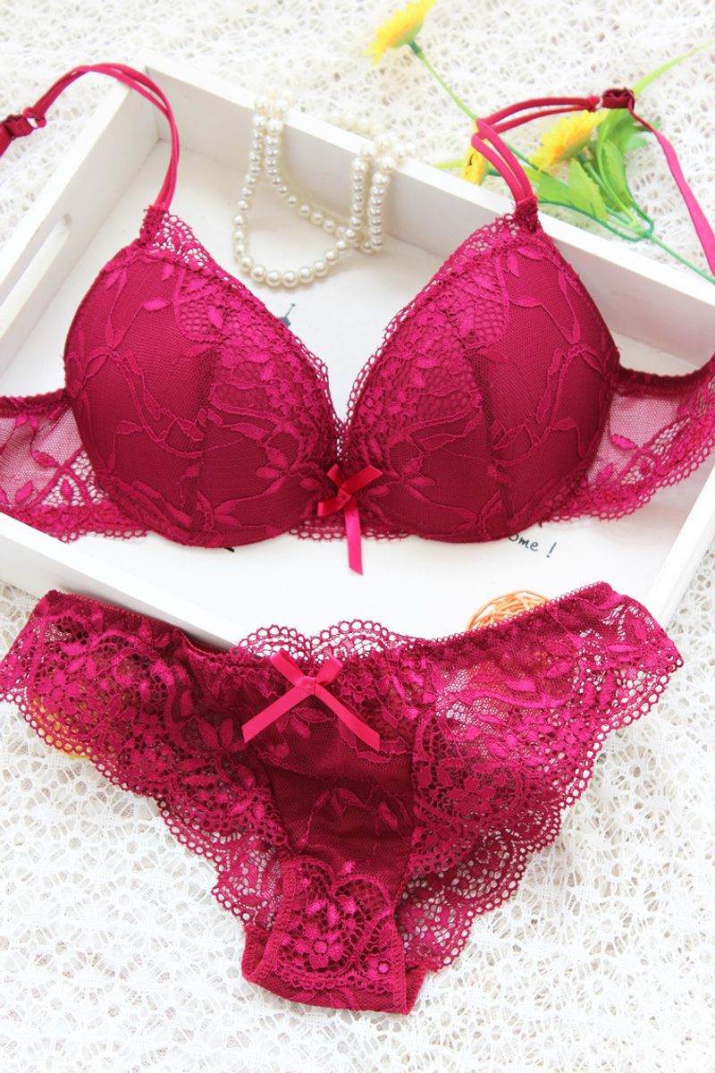 Sexy lace women's underwear Bra Set women  push up bra set lingerie underwear_voghion.com