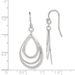 Sterling Silver Polished Triple Teardrop Dangle Earrings_voghion.com
