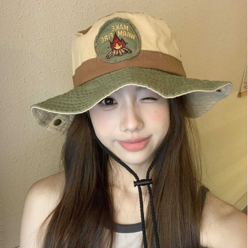 Outdoor Sun Protection, Fishing Hat, Hiking Children's Stickers, Western Camping, Cowboy Fishing, Internet Celebrity_voghion.com