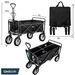 Klappbarer All Terrain Bollerwagen, Faltbarer Gartenwagen Mit Mesh-Getränkehalter, Verstellbaren Griffen_voghion.com