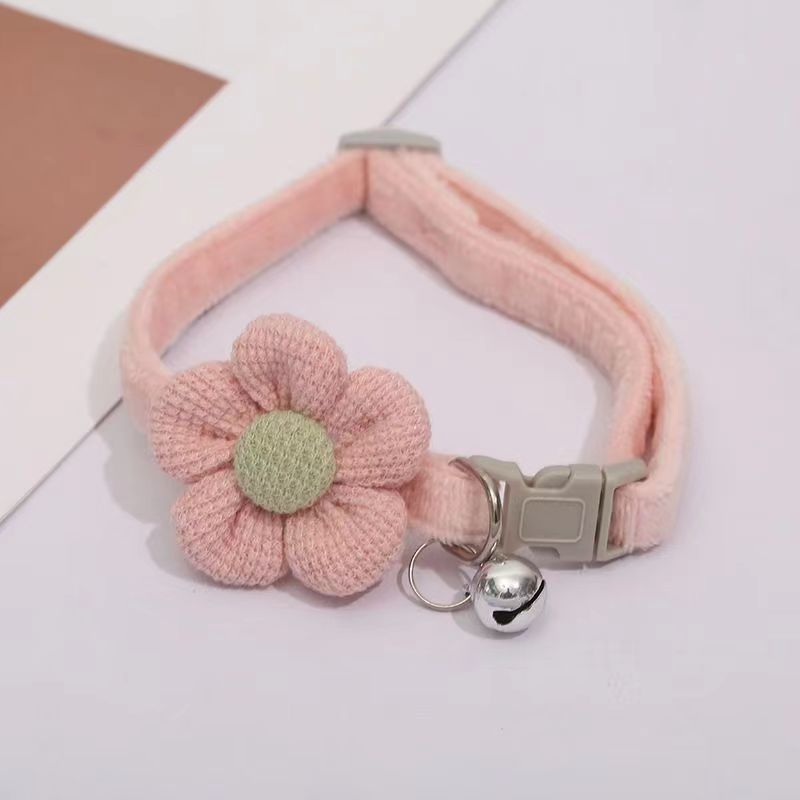 Internet Celebrity Pet Fiore Peluche Campana Gatto Decorazione Collare Regolabile Piccolo Cane Versatile Carino Adorabile_voghion.com