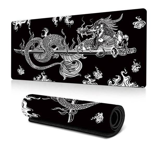 Dragon Mouse Pad Toptan Dragon Totem Bilgisayar Masa Pedi Ofis Öğrenme Büyük Kalın Kaymaz Klavye Pedi_voghion.com
