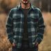 Klassisches kariertes Flanellhemd für Herren – Lässiges Winterhemd mit langen Ärmeln und Knopfleiste für Outdoor-Aktivitäten und den Alltag (Grün, Größen M–3XL)_voghion.com