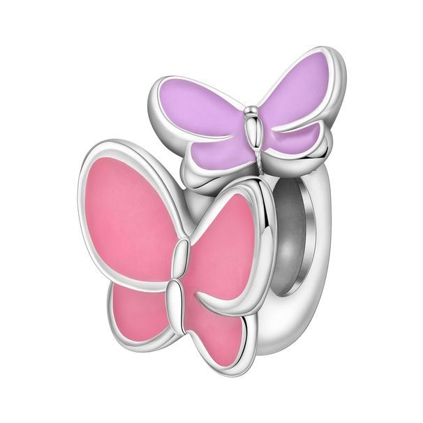 Gioielli da donna a forma di insetto, libellula, farfalla, lucciola, ciondolo con perline e bracciale in rame bianco placcato argento_voghion.com