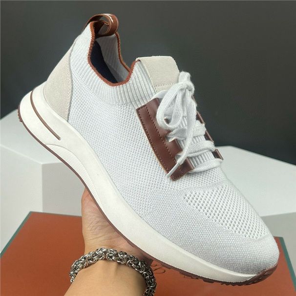 Scarpe casual da uomo alla moda, nuove, traspiranti, comode, con lacci, in vera pelle, con suola spessa, bianche_voghion.com