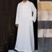 Hot Sale Minimalist Arabic Style Men's Long Hooded Thobe Muslim Robe_voghion.com