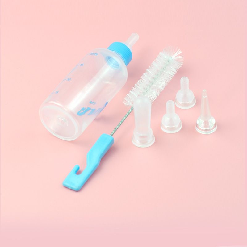 Small Size Universal Pet 5-piece Set 60ml Cat Dog Feeding Bottle_voghion.com