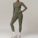 LazyZoom No Returns Or Exchanges Long Sleeve Yoga Training Outdoor Running Sports Fitness Set 8961_voghion.com