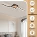Glitzerlife Deckenlampe LED Deckenleuchte Küche - 12W Holz 3000K Warmweiß Modern Design Schlafzimmerlampe Schwarz Metall Küchenlampe_voghion.com