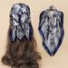 60cm Silk-Like Square Scarf Flight Attendant Style Neck Scarf Elegant Uniform Accessory Handbag Tie_voghion.com