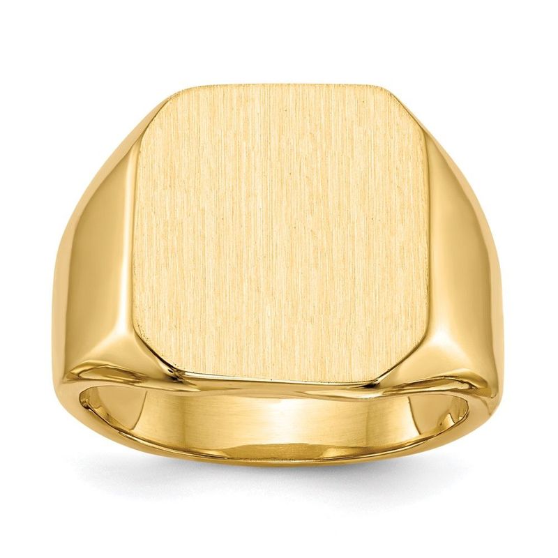 14k 17.0x15.0mm Closed Back Men's Signet Ring_voghion.com