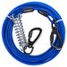 Steel Wire Pet Leash Rubber Coated Dog Chain Explosion-Proof Anti-Bite Tether Rope Durable Anti-Tangle Rotatable_voghion.com