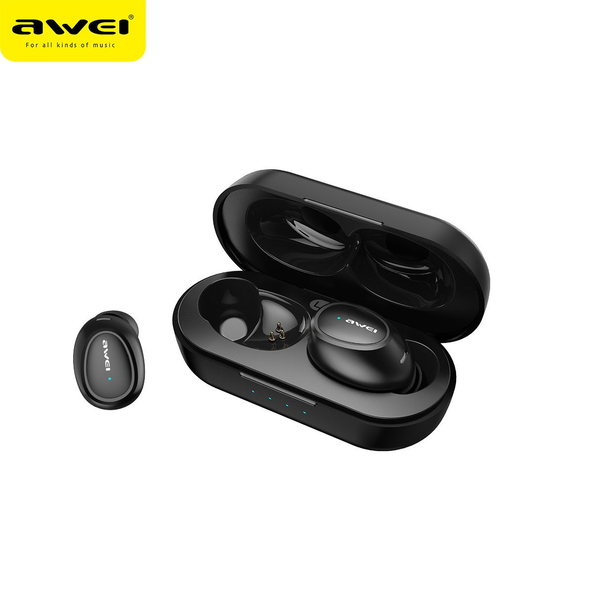 AWEI private model TWS Bluetooth headset earbud type anti-drop wireless sports mini factory headset wholesale_voghion.com