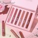Dragonranee 6-Piece Matte Lip Gloss Set - Non-Stick, Nude & Skin Tone Shades, Adorable Makeup Gift Box_voghion.com