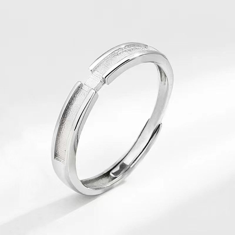 Bague de couple Xiaojia et Bailu en cuivre blanc, design de niche, bague de couple pour hommes et femmes de haute qualité, bague ciel étoilé à la mode_voghion.com