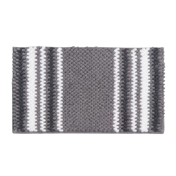 Dywan szenilowy Coastal – miękka, prążkowana wycieraczka do salonu, sypialni i łazienki, dywan poliestrowy nadający się do prania w pralce (różne rozmiary i kolory)_voghion.com