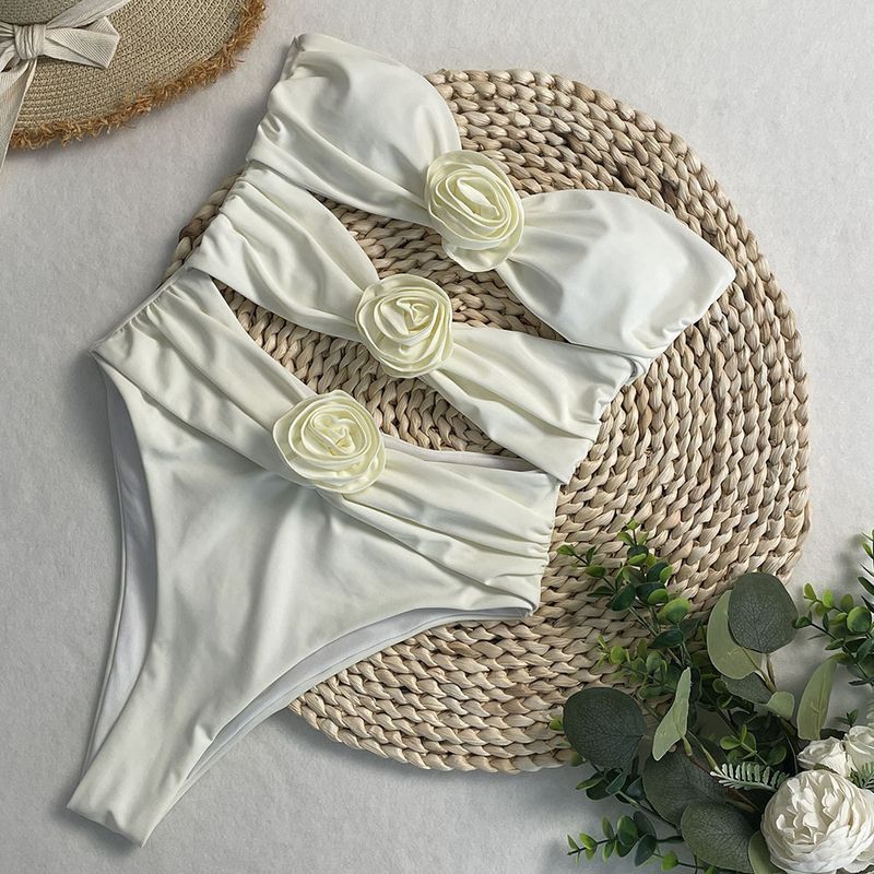 Women's Clothing Swimsuit For Women New Style Slimming Sexy Three Dimensional Flower Bikini Swimsuit_voghion.com