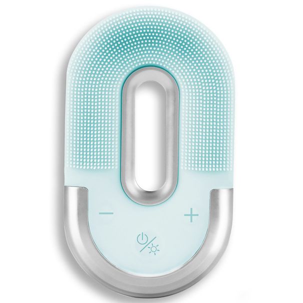 Face Cleaning Brush Ultrasonic Cleaner Electric IPX-7 Vibration Massager Wireless Charger Case Facial Silicone Cleansing Brush_voghion.com