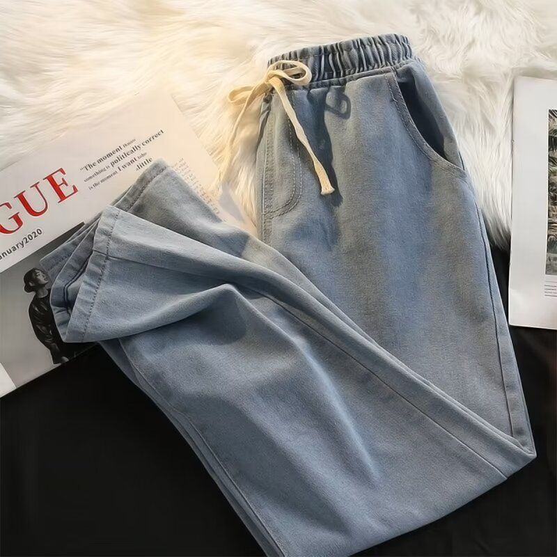 Herrenbekleidung Neue High Street Elastische Taille Lose Gerade Mode Marke Arbeitskleidung Freizeithose_voghion.com