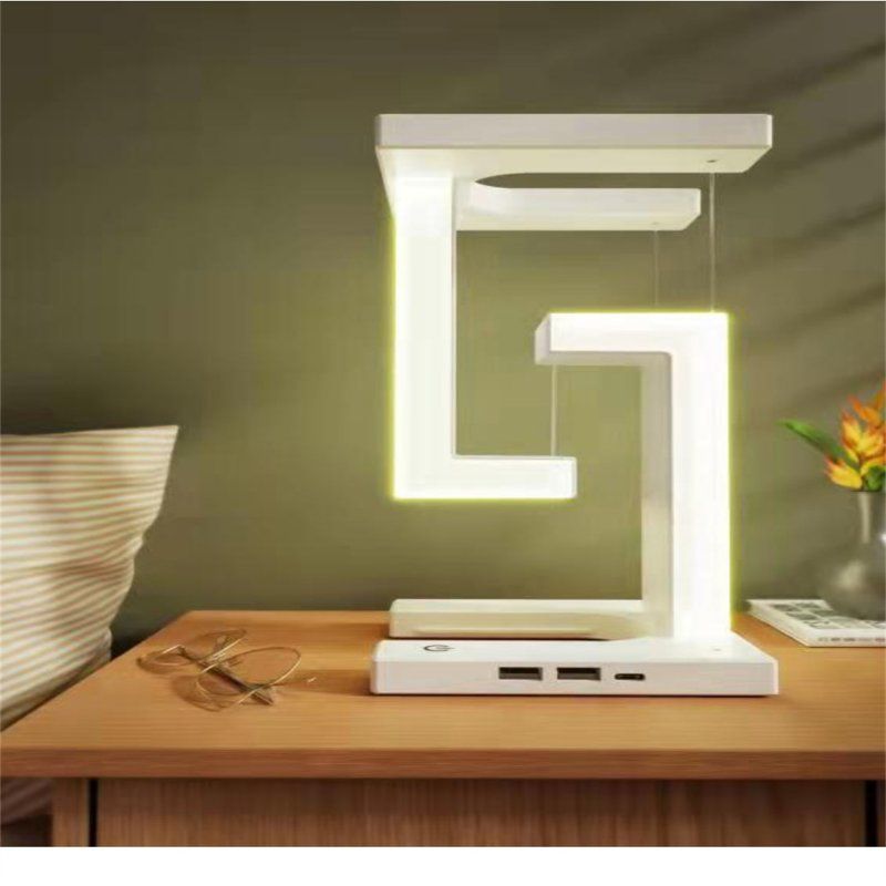 Luminária de mesa antigravidade de 4 W com suspensão, 350 lm, 3800-3900 k, ajustável, LED, branca, clássica_voghion.com
