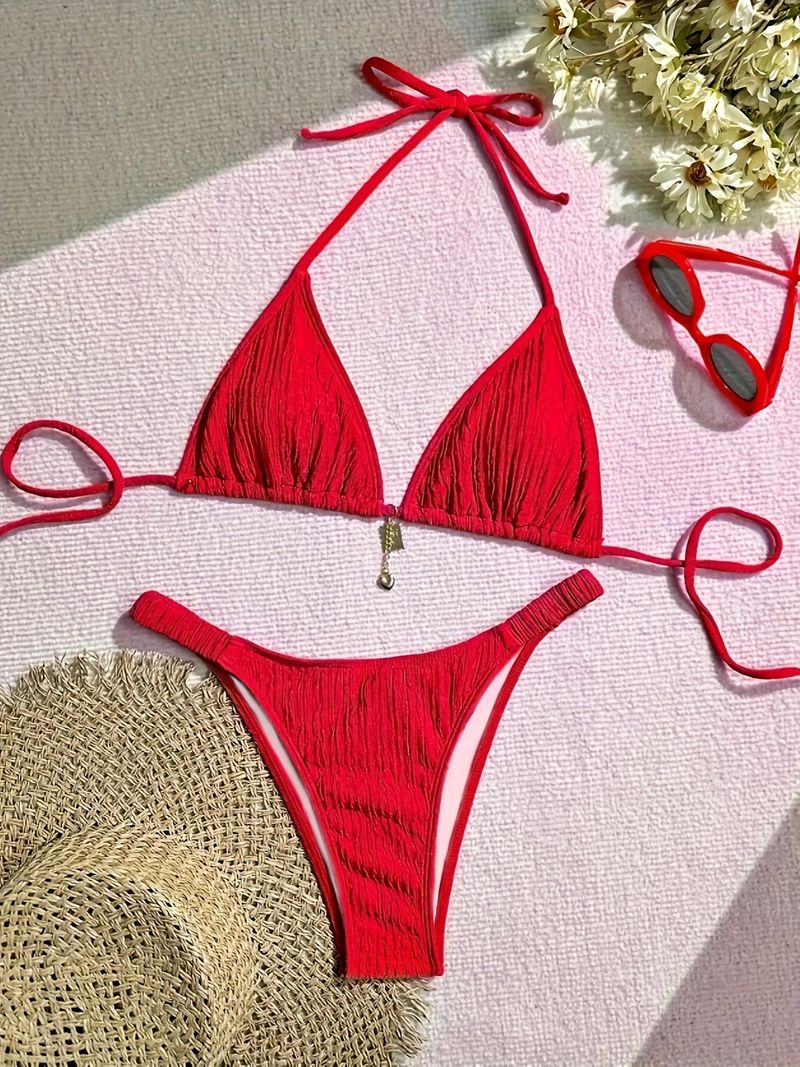 Damenbekleidung Mode Spezialstoff Bikini Anzug Sexy Badeanzug Zweiteiliges Set_voghion.com