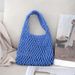 Borsa a mano in corda di cotone color caramella, intrecciata a mano, per donna, con rete traforata, borsa da polso per le vacanze in spiaggia_voghion.com