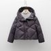 90 White Duck Down Women's Simple Rhombus Grid Hooded Down Jacket Women's Jacket_voghion.com