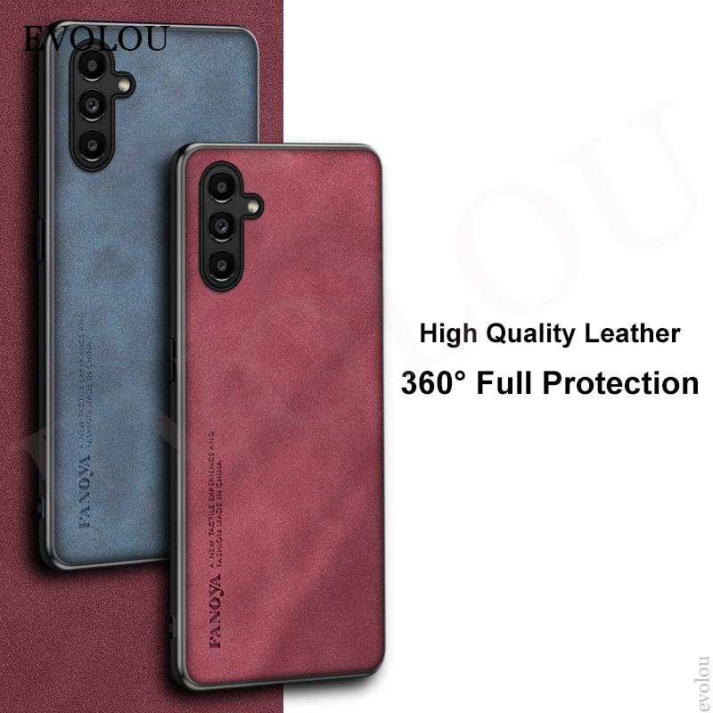 Cassa del telefono del silicone della pelle di pecora per Samsung Galaxy A54 A34 A14 A13 4G 5G A04 A04S M13 Protezione dell'obiettivo Copertura antiurto_voghion.com