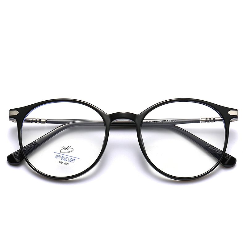 Nowe 2304 Duże modne unisexowe okulary TR90 z płaską lustrzaną ramką i filtrem światła niebieskiego_voghion.com