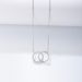 Collana con ciondolo a forma di doppio cerchio con diamanti, semplice, in argento Sterling S925, con personalità alla moda, da donna, con catena a clavicola._voghion.com