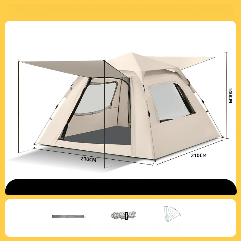 Explorer Outdoor Silver Glue Automatic Picnic Tent Rainproof Thickened Sun Protection_voghion.com
