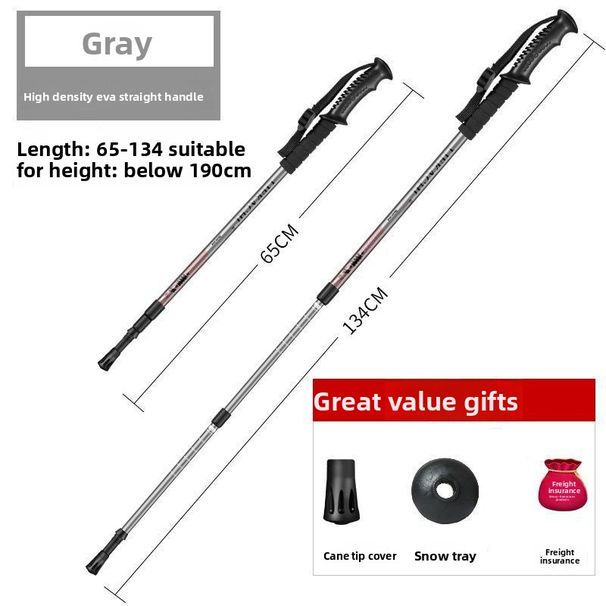 Bastone da passeggio anticaduta leggero pieghevole in fibra di carbonio per escursionismo, attrezzatura da arrampicata all'aperto_voghion.com