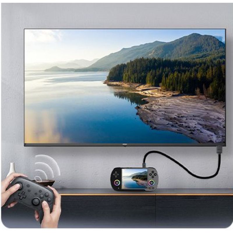 Ambernik RG40XXH Horizontal Version Lightweight Open Source Dual Joystick Ambient Light Handheld Game Console 2024_voghion.com