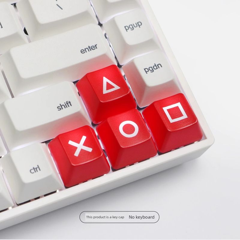 Stylish Transparent WASD Direction ABS Mechanical Keyboard R1 Height Rz R2psp Key Cap Red Black PSCH_voghion.com