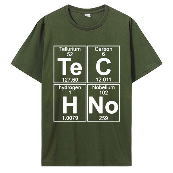 Nuova maglietta grafica divertente da uomo Te C H No Techno Pop Music, maglietta a maniche corte in cotone con scollo tondo, hip hop unisex, oversize_voghion.com